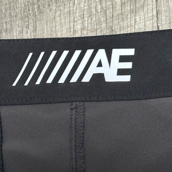 Men's American Eagle Small Swim Shorts Trunks Board Hybrid Black Gray Drawstring - Picture 8 of 9